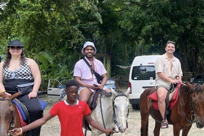 Bamboo Rafting and HorseBack Riding Excursion in OchoRios Jamaica - St. Ann’s Bay Coast Horseback Riding: Beach Riding and Ocean Time