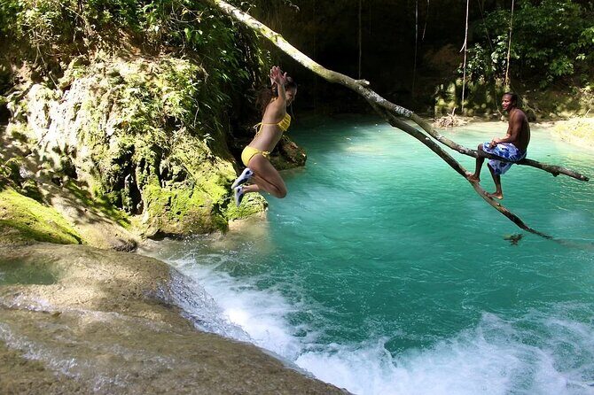 Blue Hole Falls with Horseback Ride Adventure from Montego Bay - St. Ann’s Bay horseback ride: sea views and sandy moments