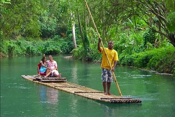 Dunn's River Falls, Blue Hole, Bamboo Rafting, Horseback Combo - Stop 2: Blue Hole lagoons with cliff-jump and rope swing-style fun