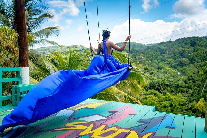 Jamaica Swing Drone Photoshoot with Dress Lunch and Transport - Rad V Swing in Ocho Rios: what makes it worth your time