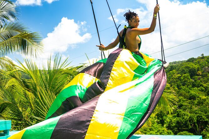 Jamaica Swing Drone Photoshoot with Dress Lunch and Transport - The flying dress shoot: how it works on the ground