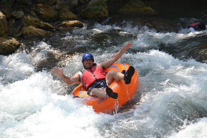Ocho Rios: Waterfalls, River Tubing, and Beach Adventure - The Bamboo-Lounge and Swim Break Moment