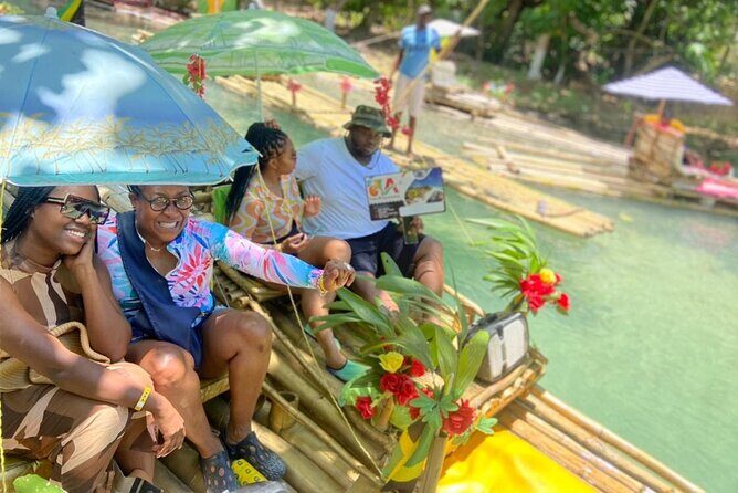 Private Transport to River Tubing or Rafting and Blue Hole combo - Blue Hole’s Color, Secret Falls Walk, and Cliff-Edge Thrills